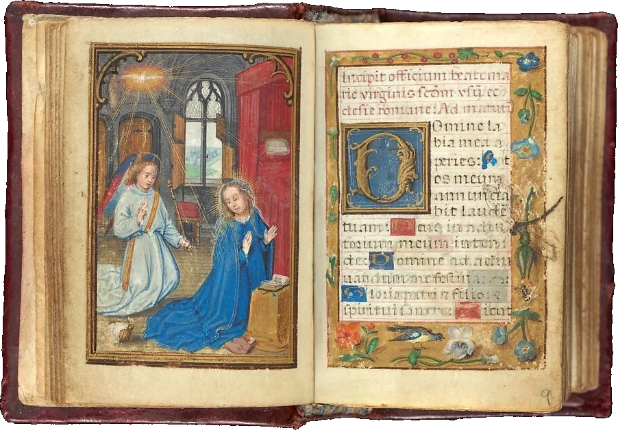 A medieval Book of Hours illumination depicting the classical school year