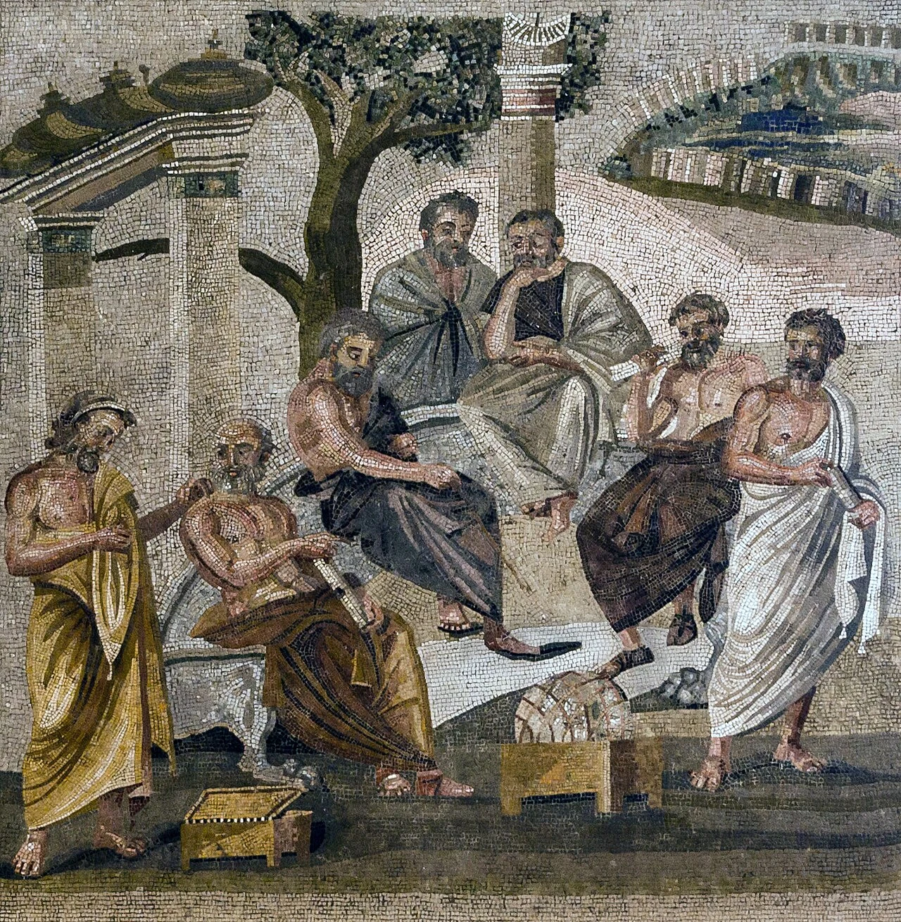 Mosaic depicting Plato's Academy
