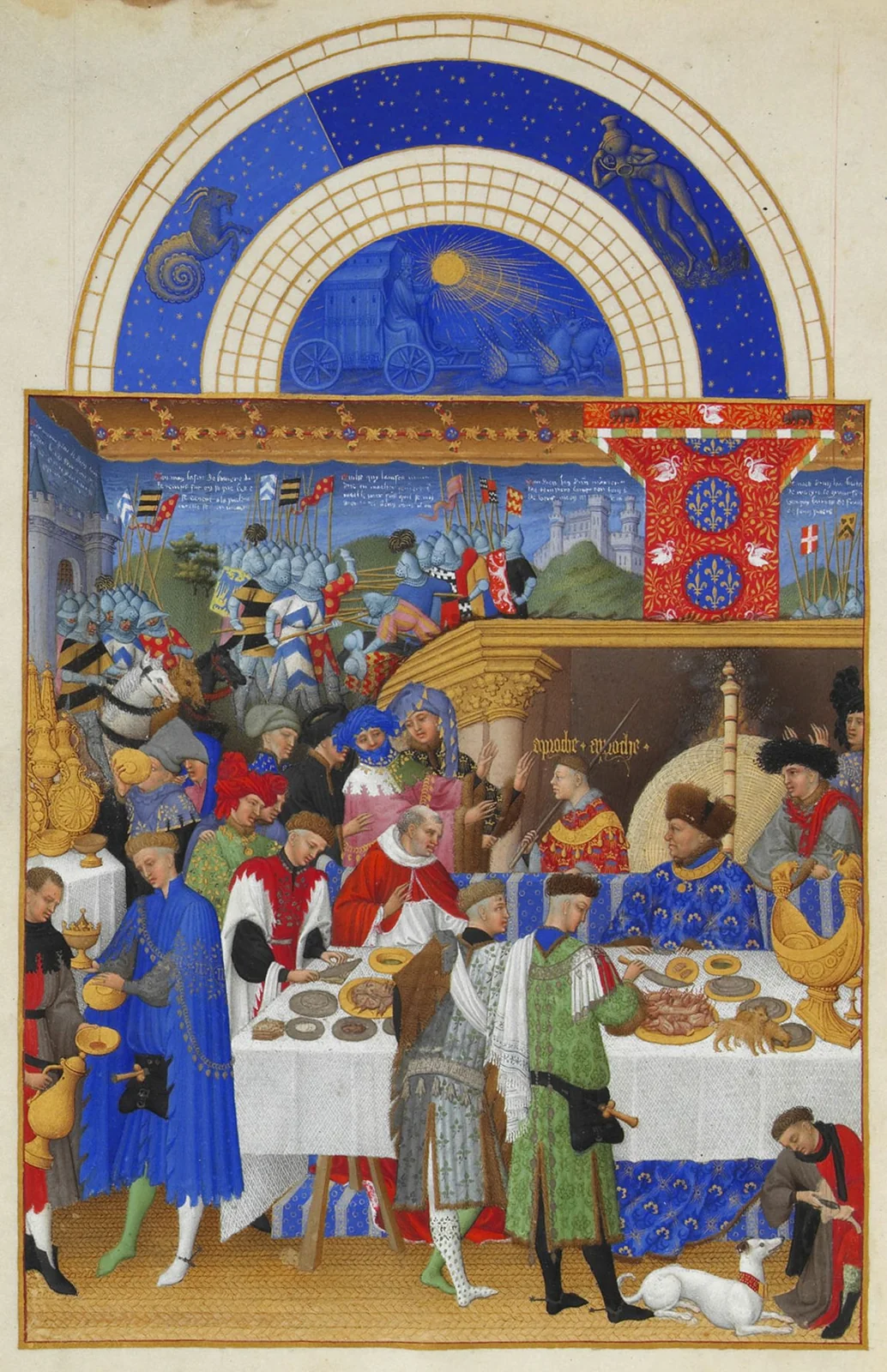 Très Riches Heures du Duc de Berry — January — Limbourg Brothers, c. 1412