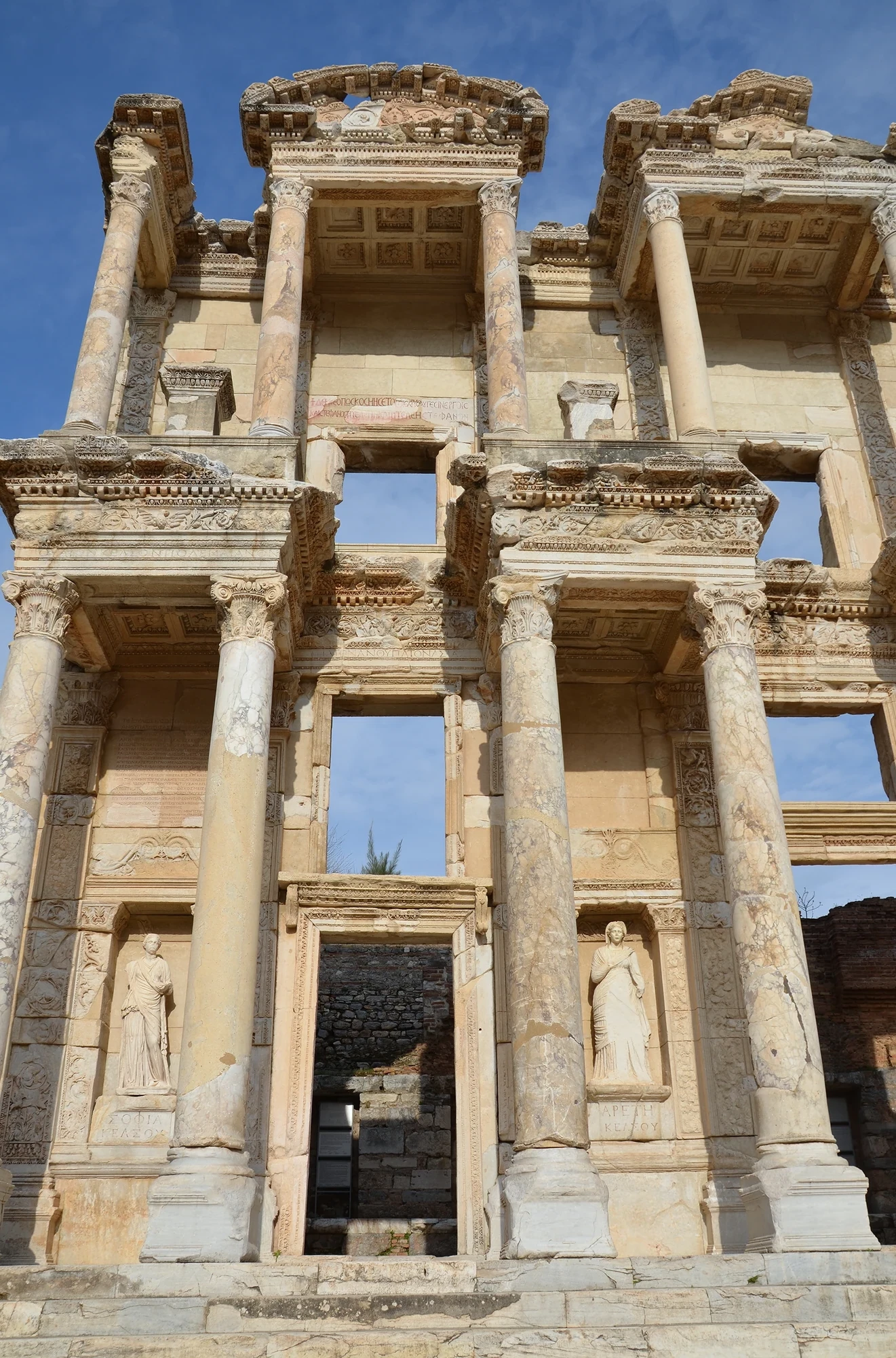 The Library of Celsus — Roman architect &mdash; likely Tiberius Iulius Aquila